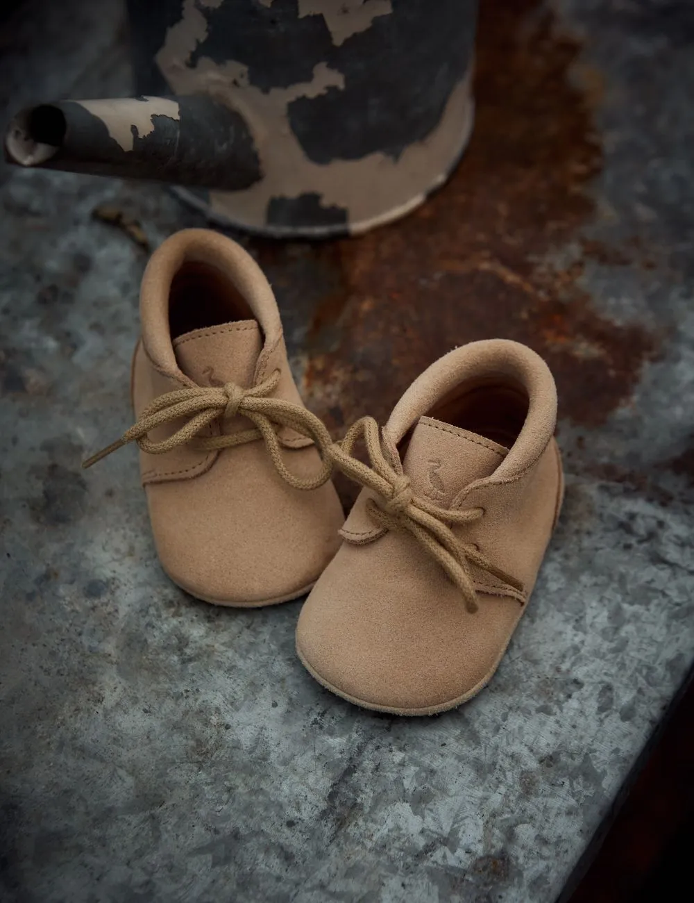 Crib shoe - Cream Suede