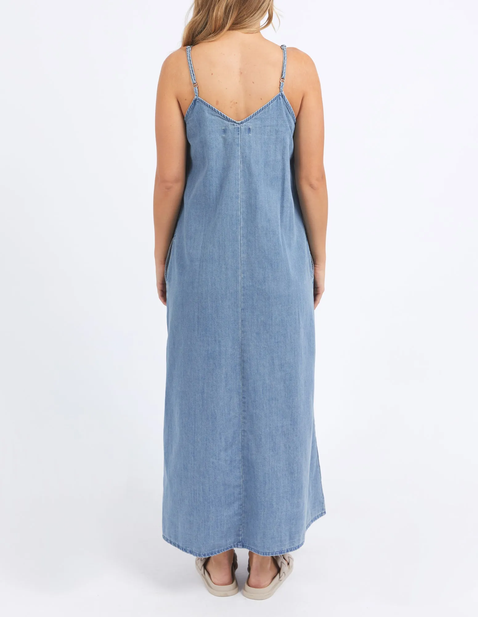Foxwood Roma Denim Dress Mid Blue