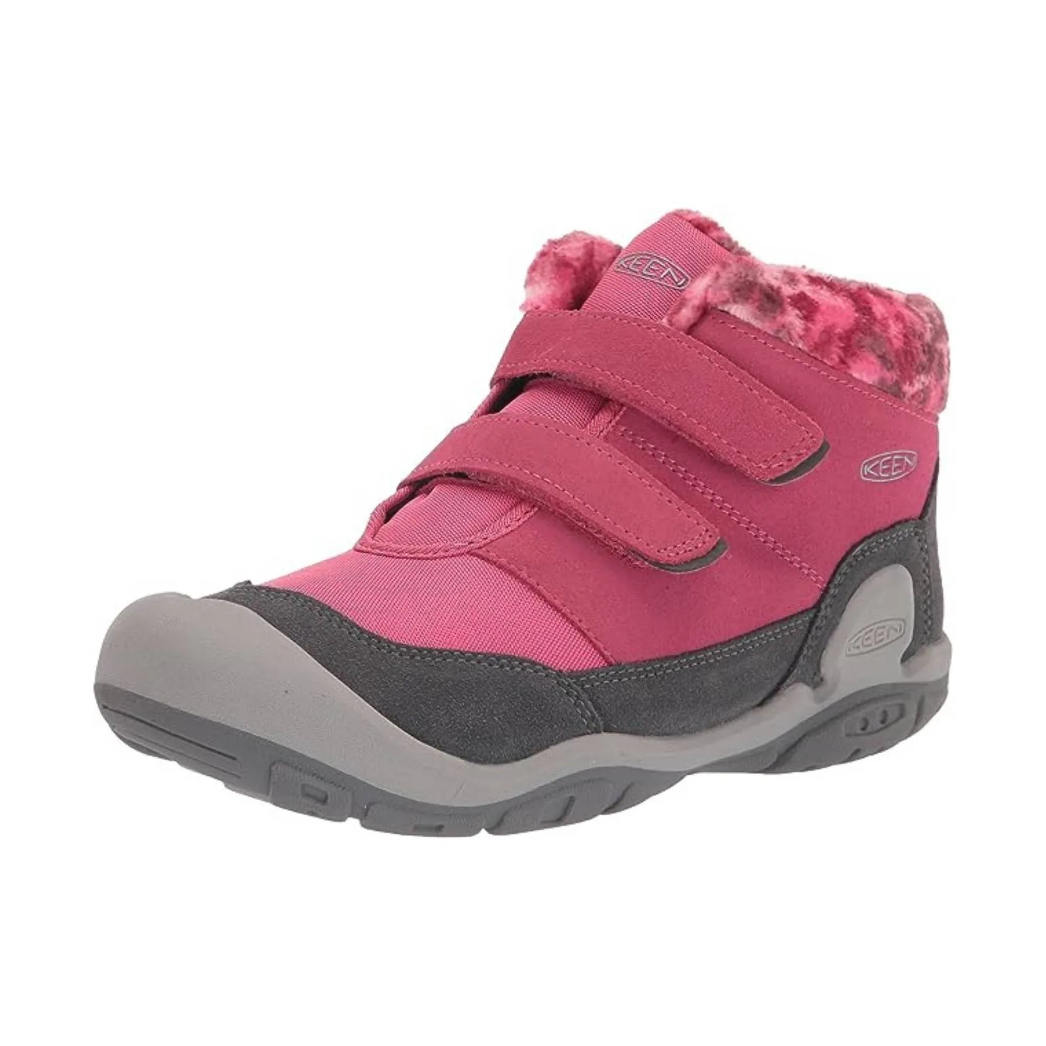 KEEN Little Kids' Knotch Double Strap Chukka Boots - Fruit Dove/Grey FINAL SALE