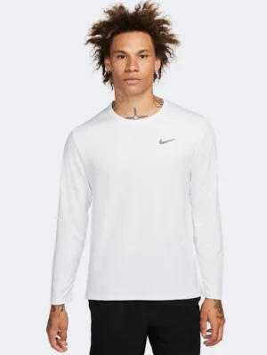 Nike Miler Uv Df Men Running Long Sleeve White