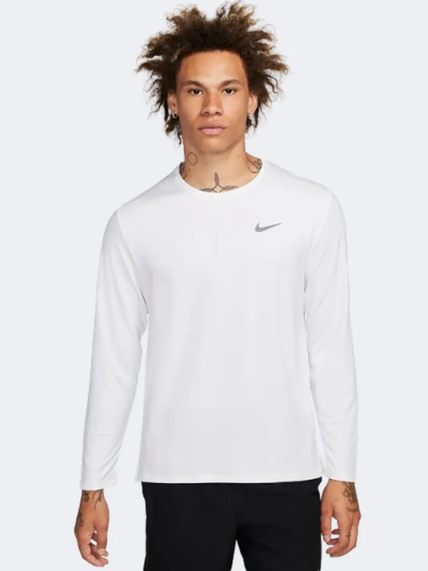 Nike Miler Uv Df Men Running Long Sleeve White