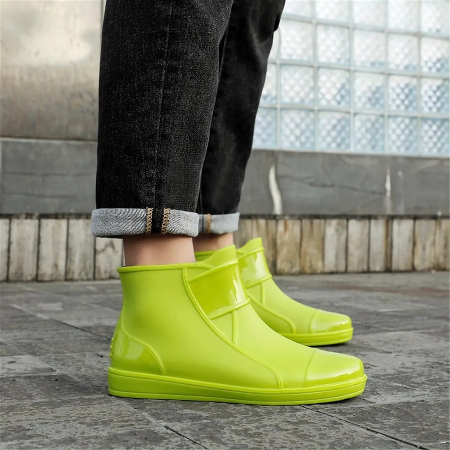 Rain Boots for Women Ankle Mid Calf Rain Boots For Women Waterproof Garden Shoes Anti-Slipping Rainboots for Ladies