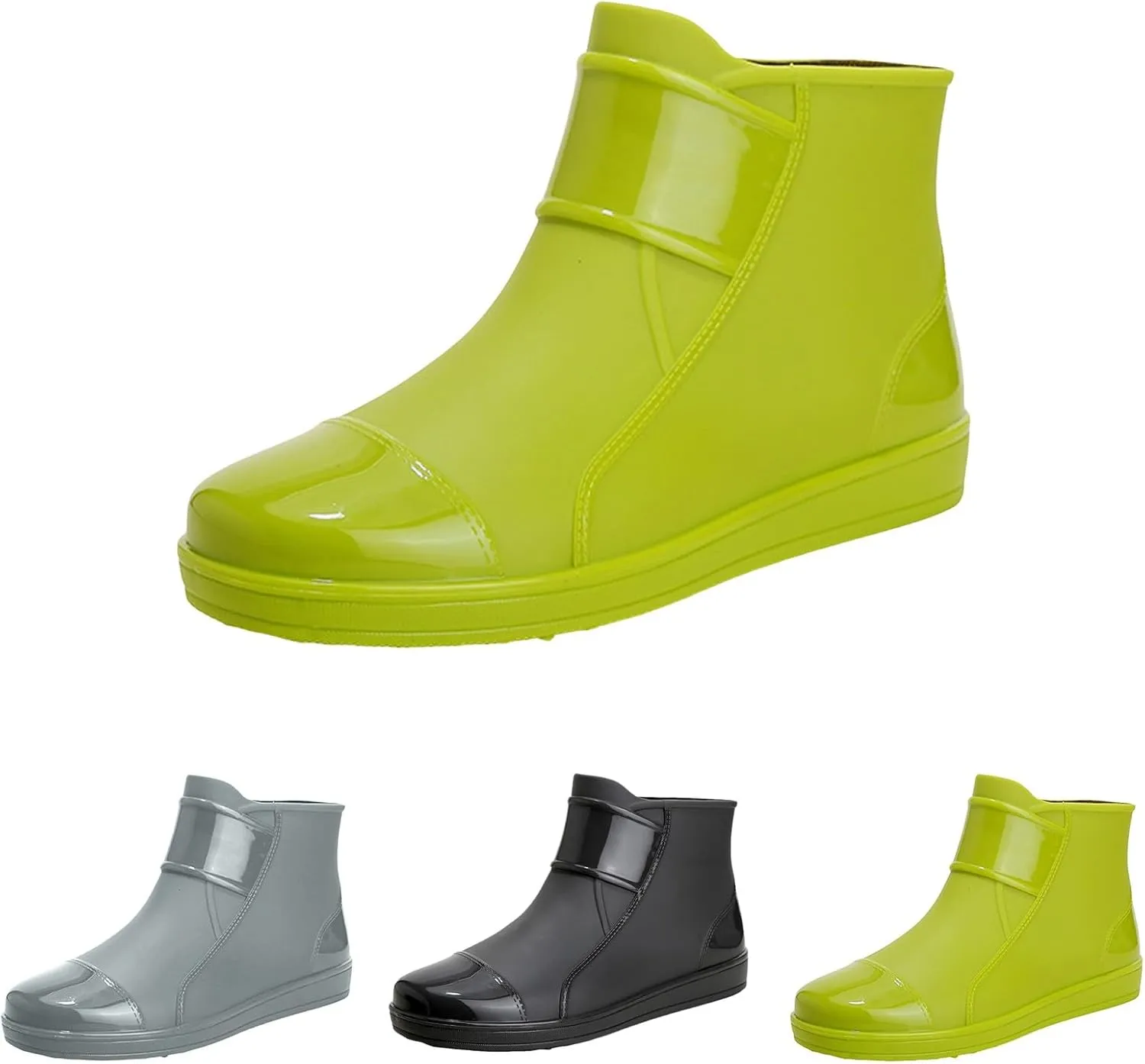 Rain Boots for Women Ankle Mid Calf Rain Boots For Women Waterproof Garden Shoes Anti-Slipping Rainboots for Ladies