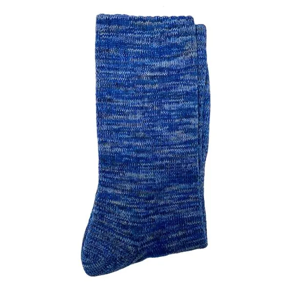 Random Knit High Ankle Socks (Blue)