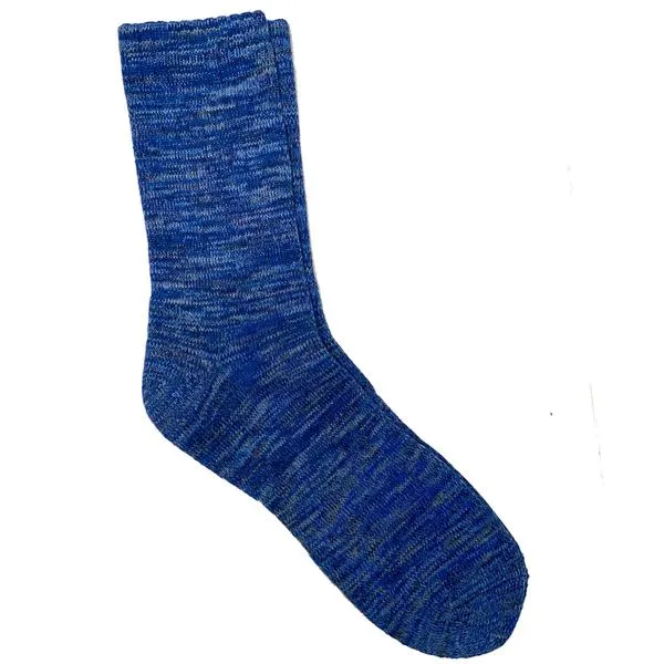 Random Knit High Ankle Socks (Blue)