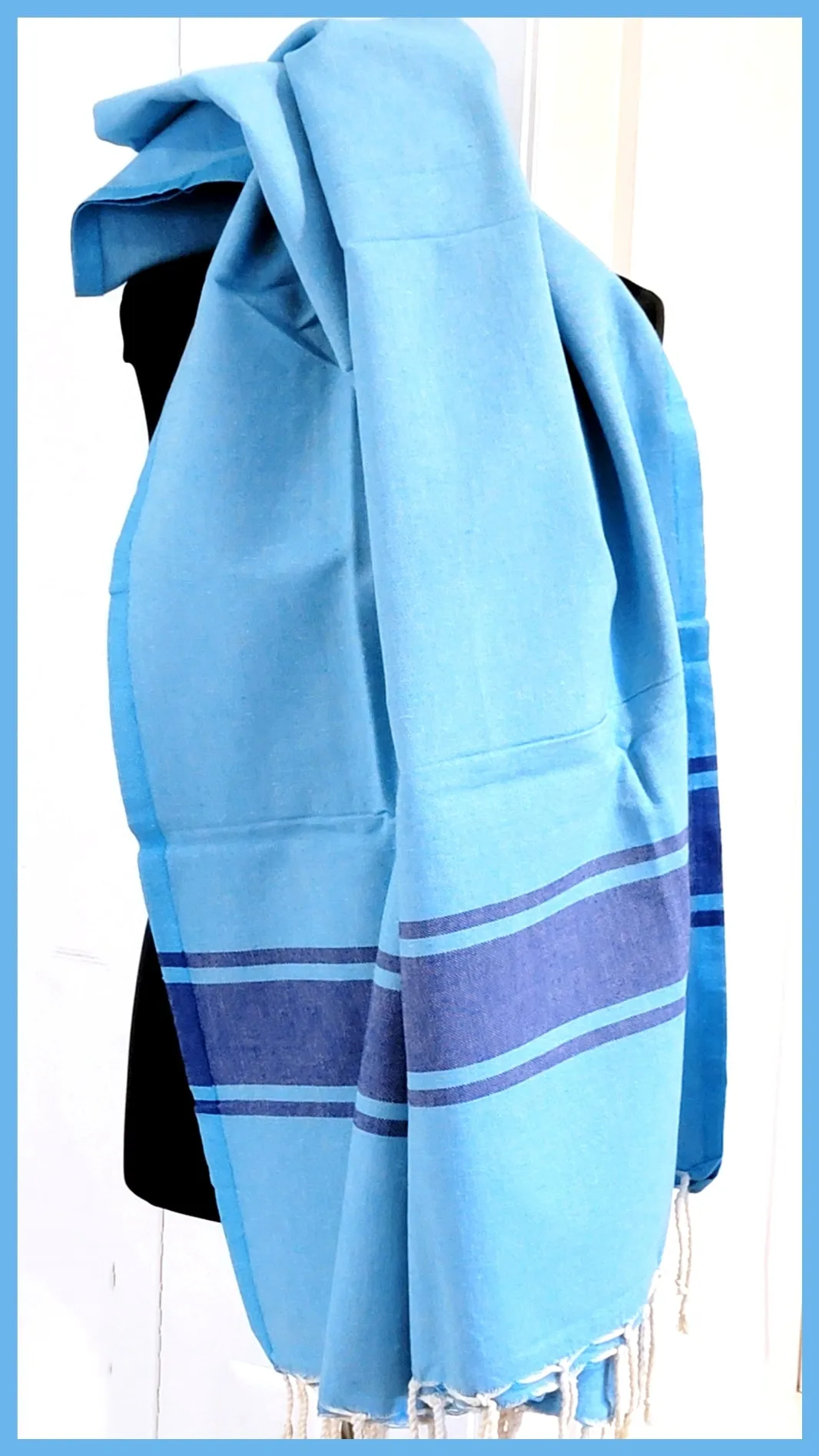 Turkish Towel / Sarong / Beach Towel - Set of 3 Blue